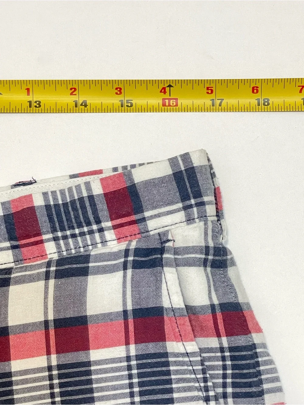 Polo Ralph Lauren Men's Plaid Cotton Chino Shorts Red White Blue Size 34